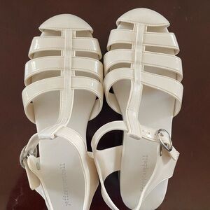 Anthropologie Jeffrey Campbell Candied platform fisherman jelly sandals